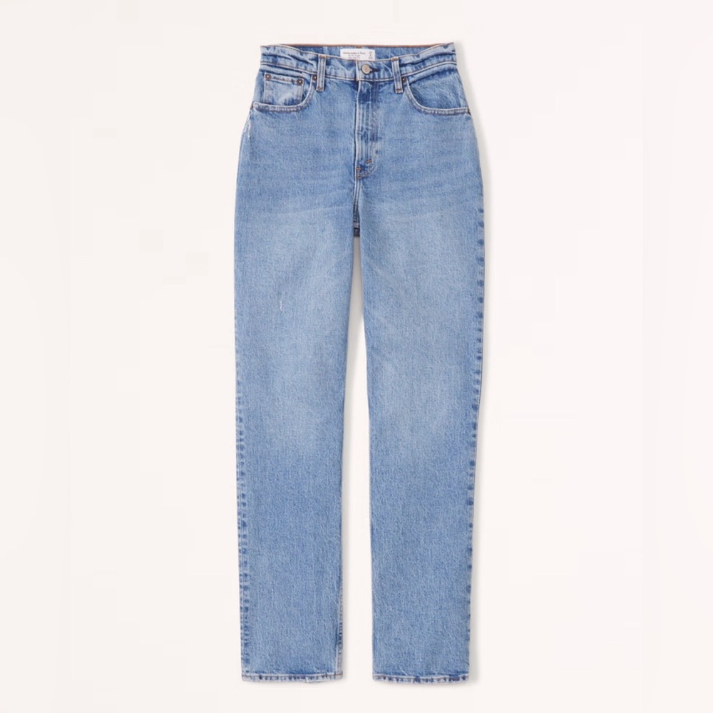 Abercrombie and Fitch the 90s slim straight ultra rise jeans